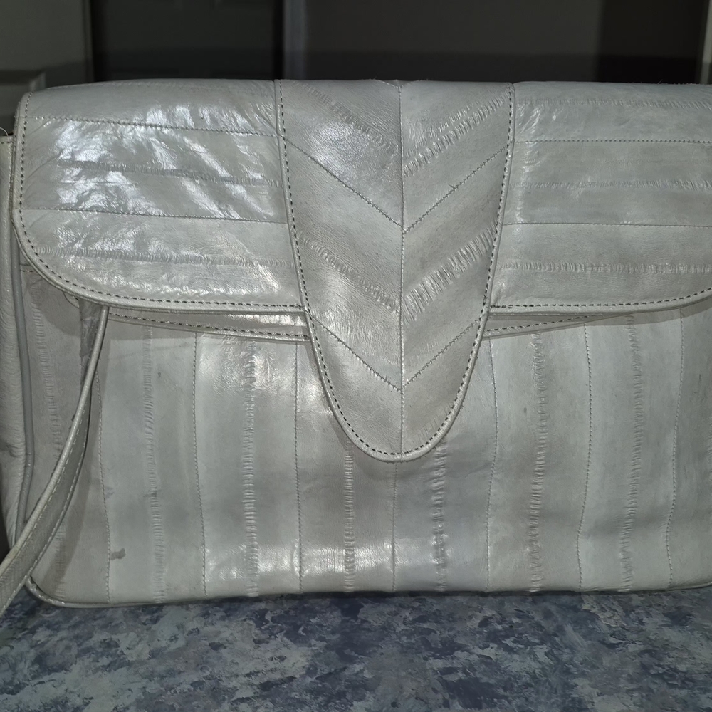 Chic Light Gray ill Skin Leather Shoulder Bag